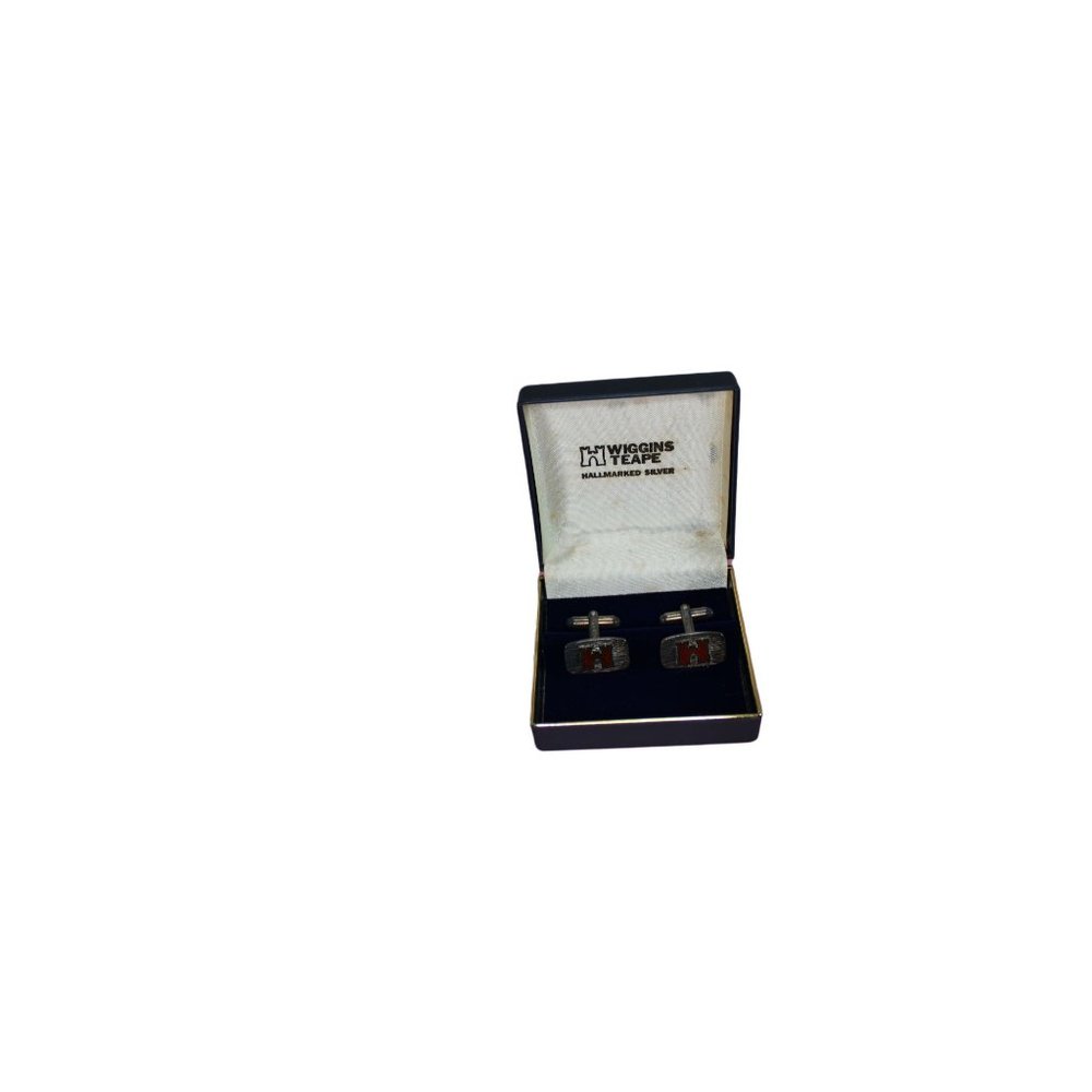 Wiggins Teape Sterling Silver Cufflinks Castle Logo Cuff Links 54707 1981